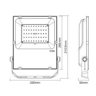 EASY LED Flutlicht, 50W, RGB+CCT, IP65