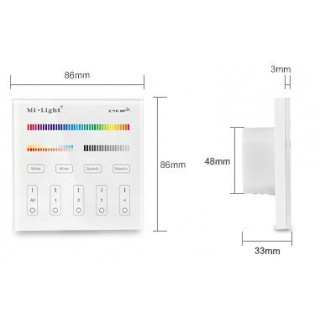 EASY LED 4-Zonen Fernbedienungs-Panel RGB+RGBW+CCT, 230V