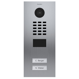 DoorBird IP Video Trstation D2102V, Unterputz, 2 Ruftasten