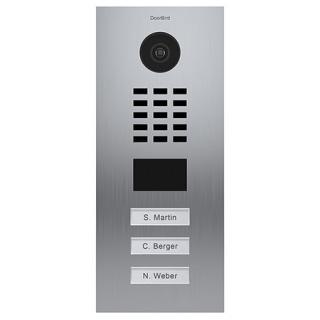 DoorBird IP Video Trstation D2103V, Unterputz, 3 Ruftasten