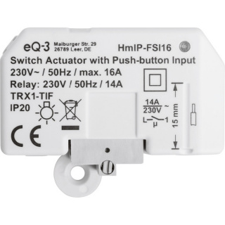 Homematic IP Schaltaktor mit Tastereingang  (16A) - Unterputz