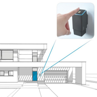 Fingerprint Schwarz mit Akku und Funk fr Nuki Smart Lock