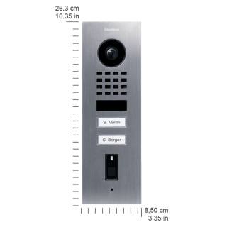 DoorBird IP Video Türstation D1101FV Fingerprint 50, 2 Ruftasten, Unterputz