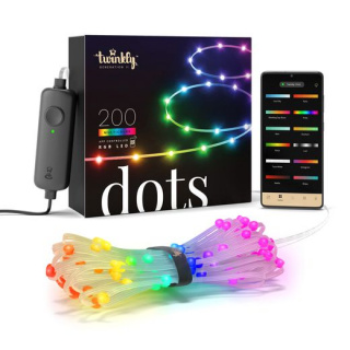Twinkly Smarte Lichterkette DOTS,  transparentes Kabel