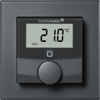 Homematic IP Wandthermostat mit Luftfeuchtigkeitssensor, anthrazit