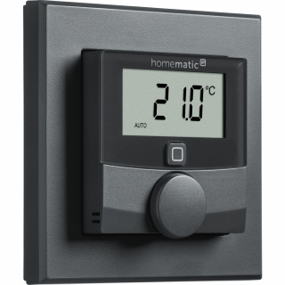 Homematic IP Wandthermostat mit Luftfeuchtigkeitssensor, anthrazit